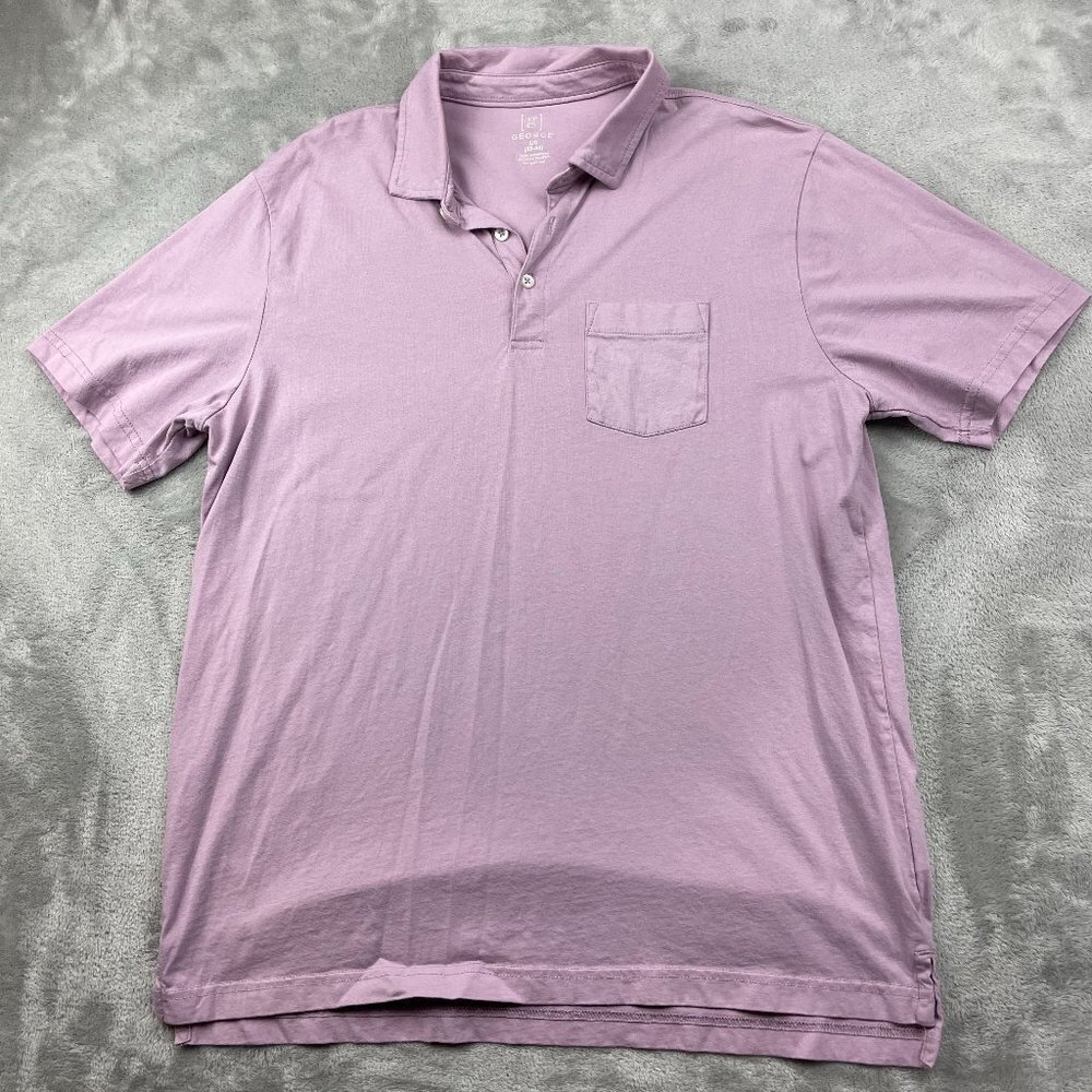 George Short Sleeve Cotton Polo Shirt Men's Size Large 42-44